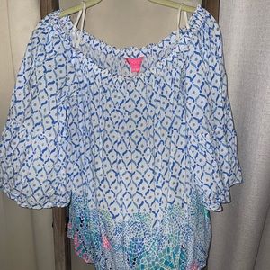 Lilly Pulitzer 
Nevie Off The Shoulder Top
